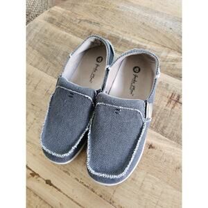 Gecko Man Mens 11 Wide Gray Casual Comfort Slip On Slide Loafer Deck Shoes